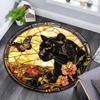 Cartoon Print Round Area Rug,Carpet Rug for Living Room Bedroom Sofa Playroom Decor,Non-slip Floor Mat
