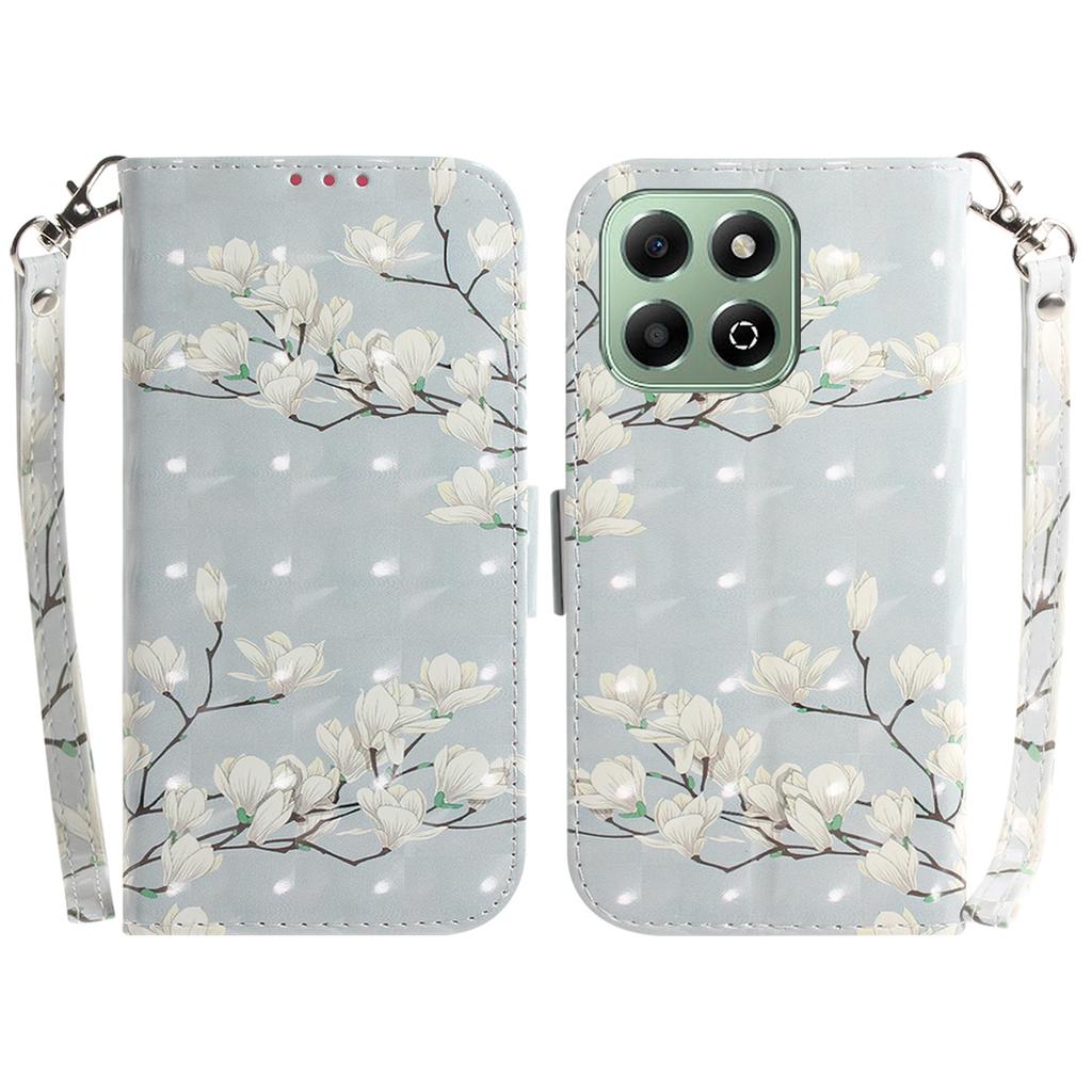 Etui z podstawką do Honor X6b 4G z nadrukiem wzoru, skórzane etui portfelowe na telefon