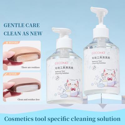 GECOMO Reinigungsflüssigkeit für Make-up-Tools, sanft und unschädlich für die Hände, Make-up-Tool, Make-up-Pinsel und Puderquasten-Reiniger