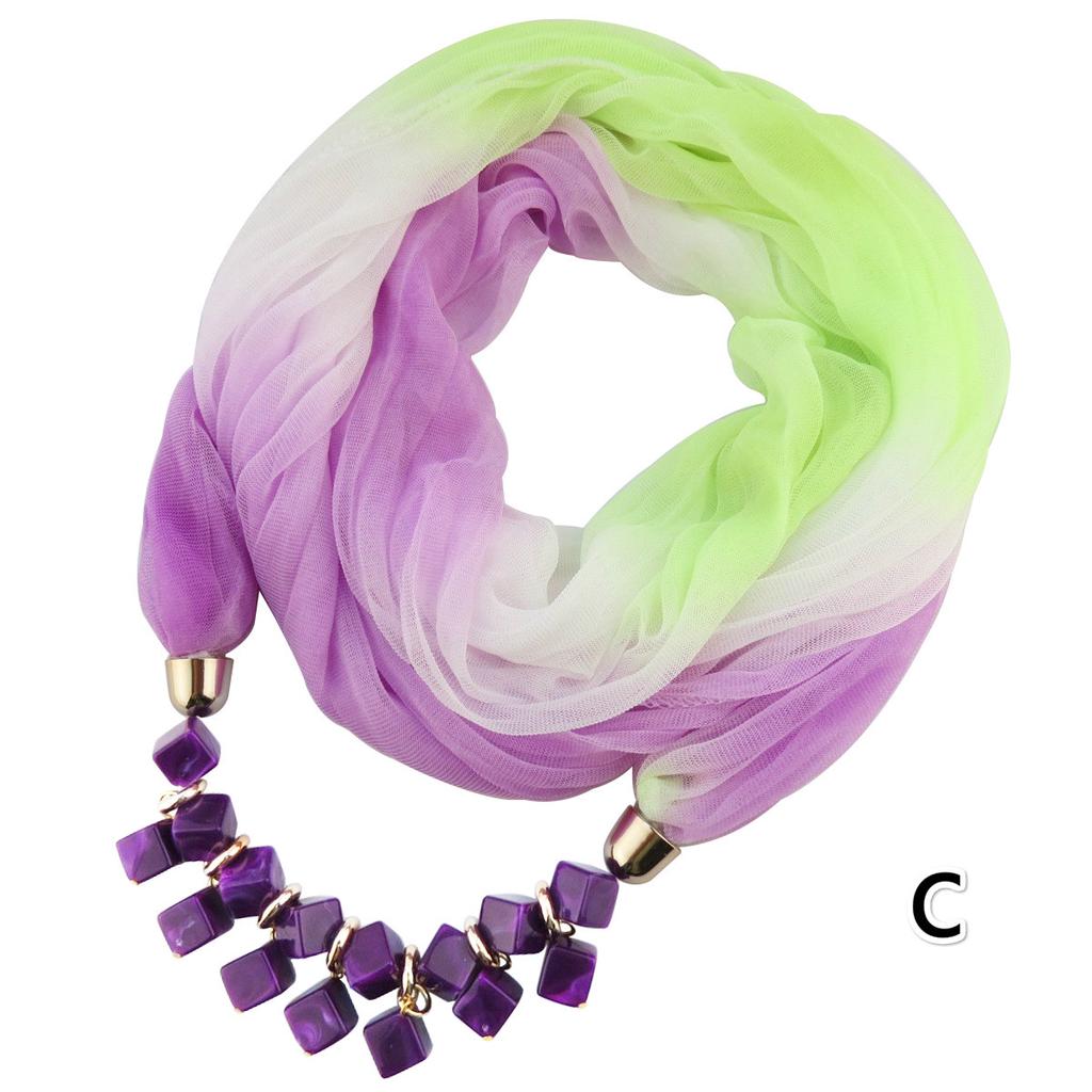Women fashion Scarf Multi-style Jewelry Necklace Gradient Scarf Lady fashion Accessories