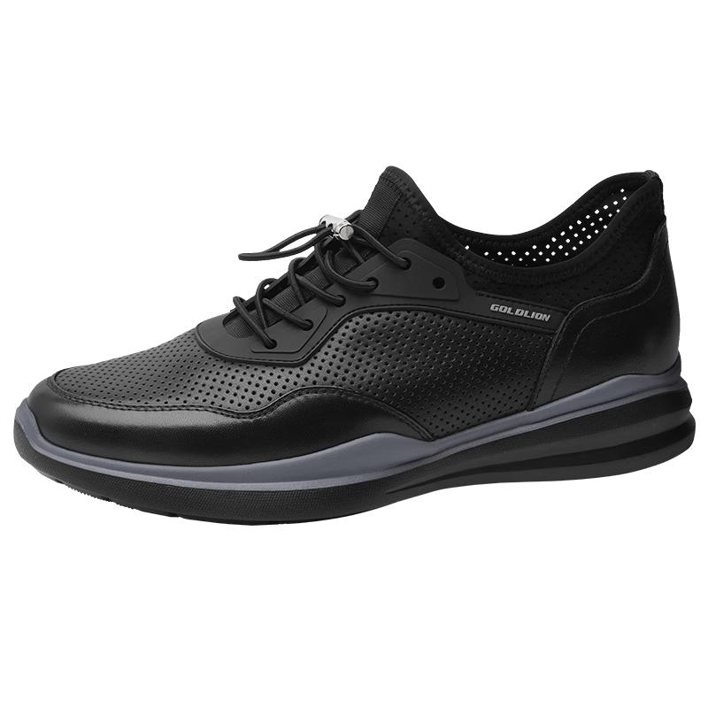Goldlion Men s Urban Fashion Perforated Breathable Leather Casual Shoes 40