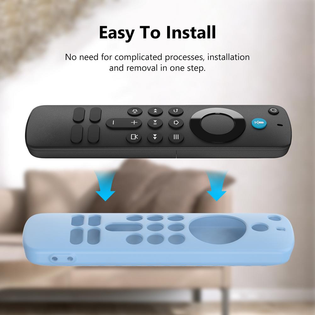 Silicone Remote Case For Fire TV Stick HD/4K Remote Control Silicone Protective Case Shockproof Anti-Drop