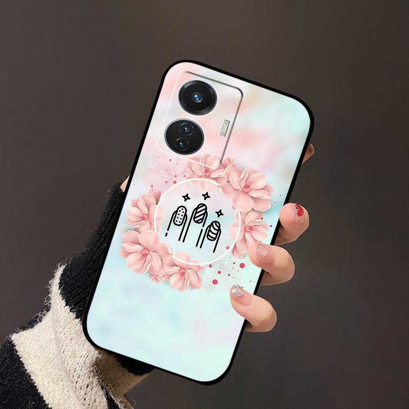 

For vivo T1 4G Case V2153 Covers TPU Black Silicone Landscape Cover for vivo T1 44W Case VivoT1 Y55 4G Shockproof Soft Shells For Vivo Y55 4G 2022