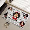 Süße Cartoon-Mafalda Fußmatte Weiche Flanell-Rutschfeste Tür Matte - Verdickter Teppich für Wohnzimmer Heimdeko