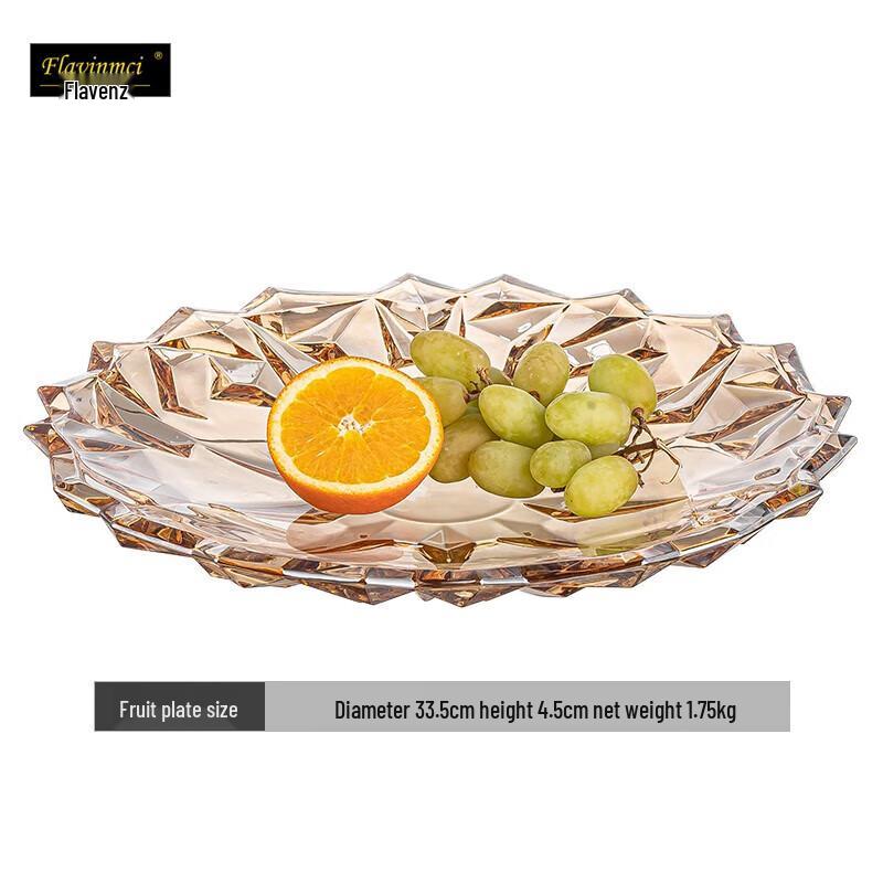 Flavens European Style Glass Fruit Plate