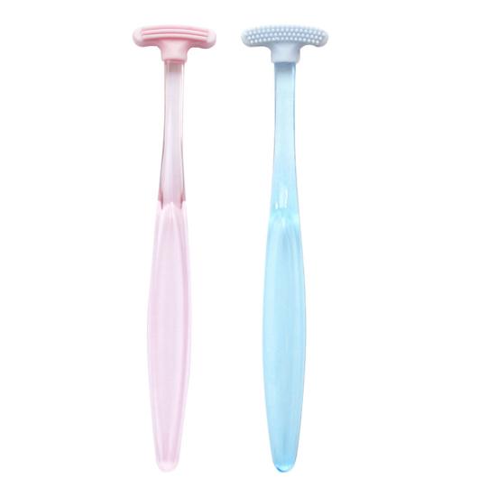 Portable Soft Tongue Scraper Brush Deep Cleaning Odor Remover Oral Health Care