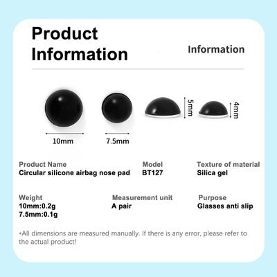 Anti Slip Eyeglasses Nasal Supports Silicone Invisible Glasses Air Cushion Nose Pads Transparent Soft Self-Adhesive Nose-Holder