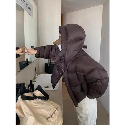 Vêtements courts en coton duvet pour femmes hiver nouveau vêtements pain Kendou veste à capuche café à la mode