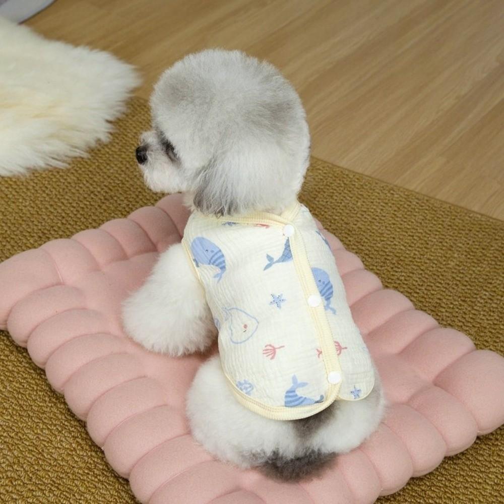 Breathable Dog Vest Cartoon Print Pet Sleeveless Pullover Puppy Short Shirt Indoor Wear