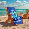 1PC Custom Name Space Adventure Beach Towel Highly Absorbent And Sand-Resistant Towel for Swimming, Pool, Yoga, And Travel Lightweight