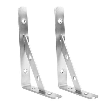 2Pcs Triangular Support Bracket Stainless Steel Wall Shelf Table Support