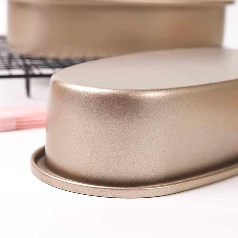 Goldene Ovale Antihaft-Kohlenstoffstahl-Kuchenformen (3 Pack)