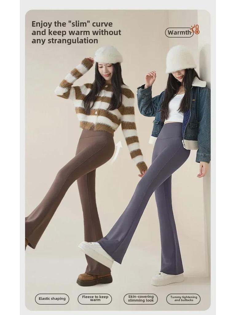 Women's High-Waist Flared Pants - Petite, Lightweight Summer Style, 2025 Collection, No-Drop Long Casual Design