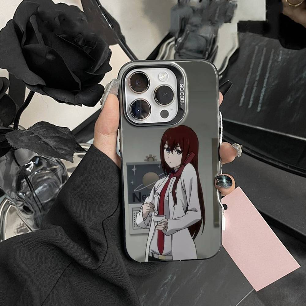STEINS GATE D-Rintaro O-Okabe Phone Case For iPhone 17,16,15,14,13,12,Pro MAX Black Matte Shockproof Cover