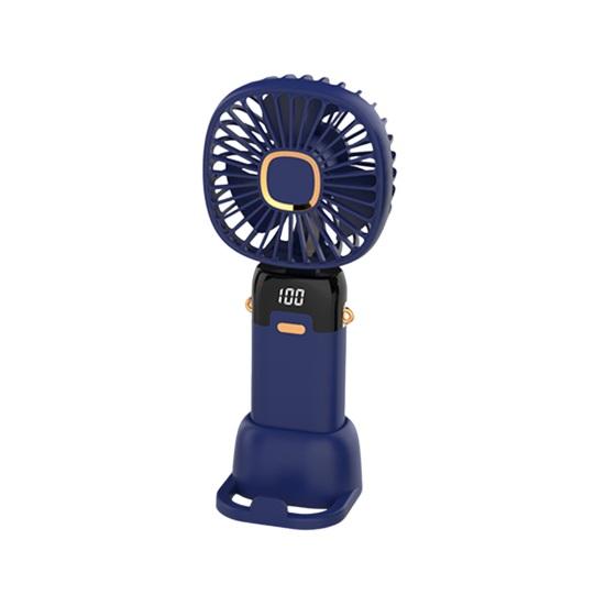 Portable Handheld Fan with Digital Display 90-degree Adjustable 5 Speeds Low Noise Foldable Design Personal Fan