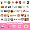 100 Small Size 4cm Small Fresh New Product Graffiti Sticker Water Cup Mobile Laptop Notepad