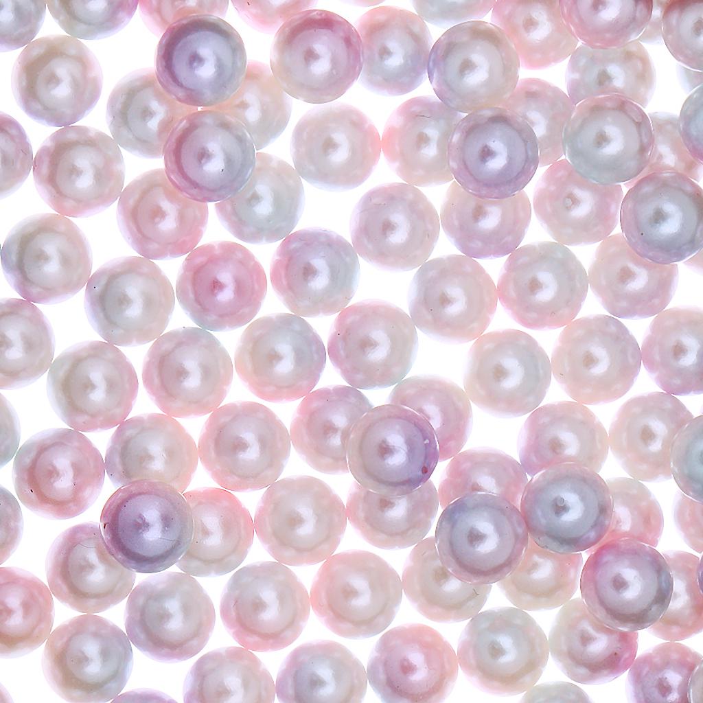 1000 Piece 4mm Colored Imitation Pearl ABS Plastic Loose Beads DIY Jewellery