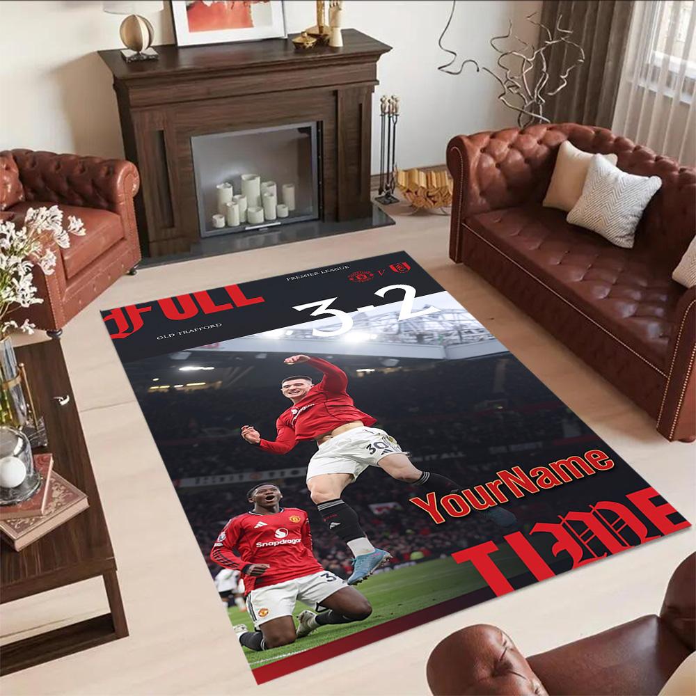 Manchester Customize Your Name Carpet Suitable for Balcony Dining Room Foyer Dormitory Anti-slip Rug Decorate Offices Best for Christmas
