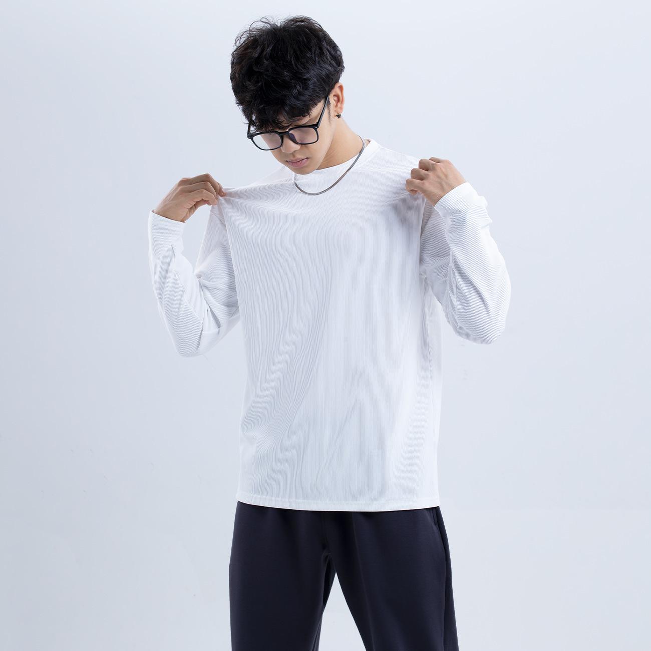 

Рубашка мужская модная облегающая однотонная с длинными рукавами деловая хлопковая и льняная мужская повседневная спортивная фитнес-базовая одежда верхняя часть XXXL белый