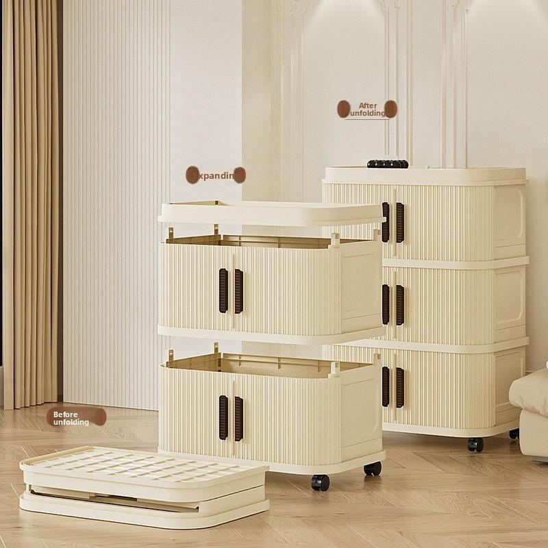 Folding Storage Cabinet Storage Box Multi-layer Wardrobe Multi-layer Clothes Storage Cabinet Foldable Transparent Storage Cabinet