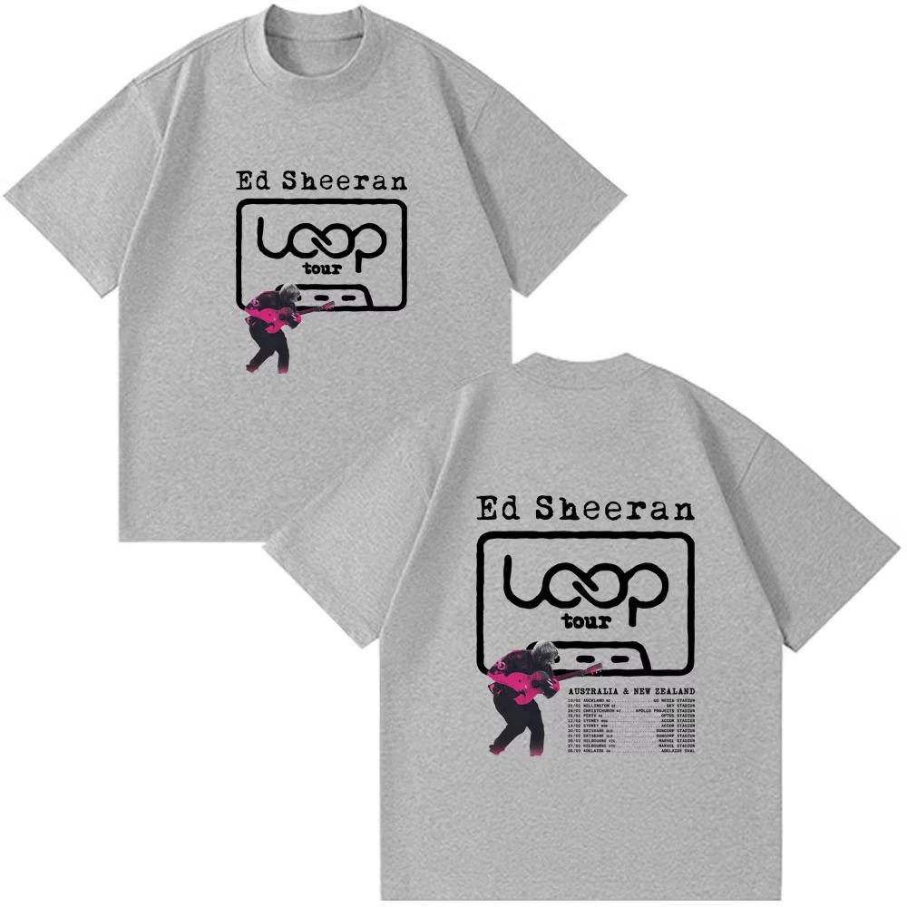 Ed Sheeran Loop Tour Australia and New Zealand 2026 Tour Merch Tee Men's Women Fashion Style Tops Harajuku Oversized Style Wears