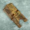Handmade & Handcraft Foldable Book Holder | Rehal | Book Holding Stand with Intricate Carvings and Leaf Print | Rehal for Religious Holy Books