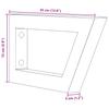 Washbasin Brackets 2 pcs Black Trapezoidal Steel