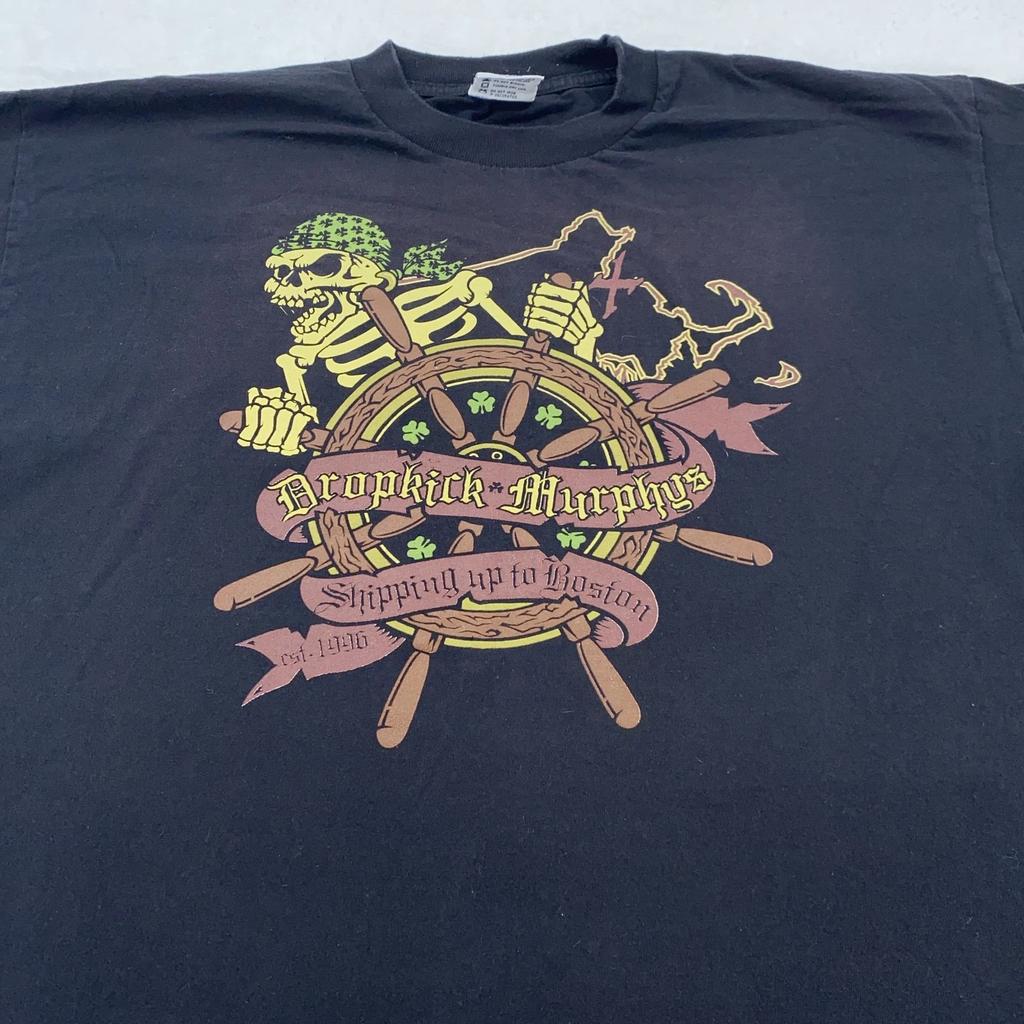 Dropkick Murphys Shipping Up To Boston T-Shirt Mens XL Punk Rock Band Skeleton