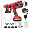 Paint Sprayer, 650W HVLP Electric Spray Paint   1400ml Container with 6 Copper Nozzles 3 Spraying Effects for Indoor and Outdoor Furniture, Fences, 
