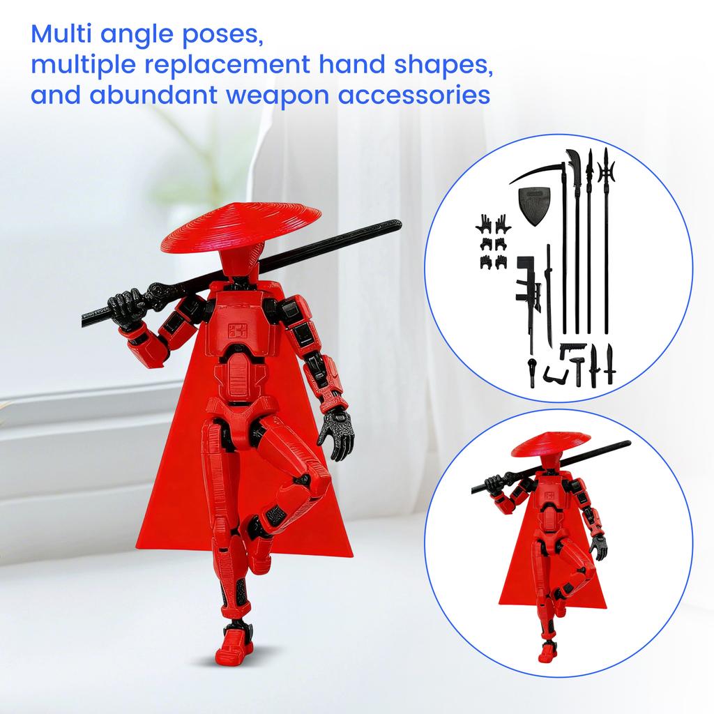 Multi-Joint Articulated Action Figure Collectible Model Arts Poseable Decorative Statue for Display