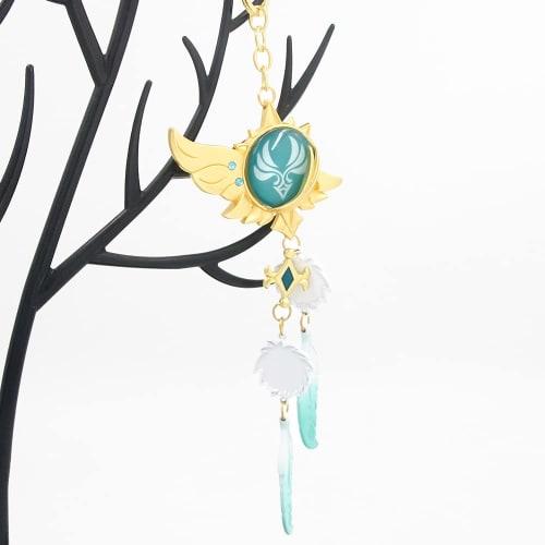 Genshin Impact Venti Heart of God Keychain, Wind Ornament, Cosplay Accessory, Photograph, Souvenir, Gift