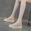 Fisherman Shoes Women's New Lace Mesh Outer Wear Cool Slippers Versatile Thick Soles Increase Height Breathable Casual Half Drag Tide