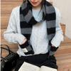 Hot  Women Knitted Wool Scarf Warm Splicing Contrasting Striped Neck Scarves Femme Small Narrow Woman Harajuku Neck Warmer