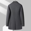 Abrigo de Lana Grueso de Doble Capa de Otoño e Invierno para Hombre de Largo Medio con Forro de Plumón Talla Grande Ropa de Hombre