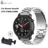 Браслет из нержавеющей стали для Xiaomi Huami AMAZFIT Bip ремешок 20MM 22MM ремешок для запястья Amazfit GTR 47 47MM ремешок Stratos 2 2s Pace