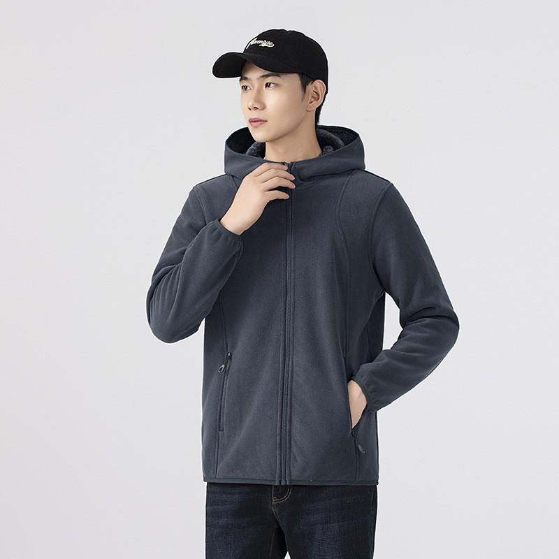 Thick Fleece Hooded Jacket Men Women Winter Warm Outdoor Sportswear Soft Brushed Polar Inner Layer