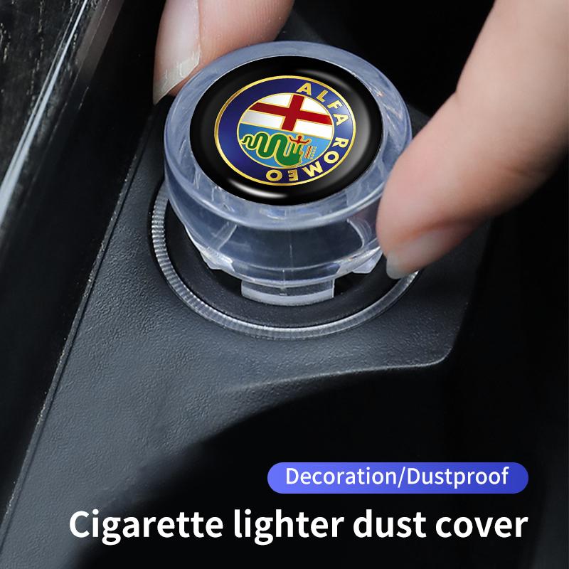 IJOPV1 Car Cigarette Lighter Button Replacement Plug Dust Cover For Alfa Romeo 159 Giulietta Giulia 147 Mito 156 166 GT Stelvio Gloria