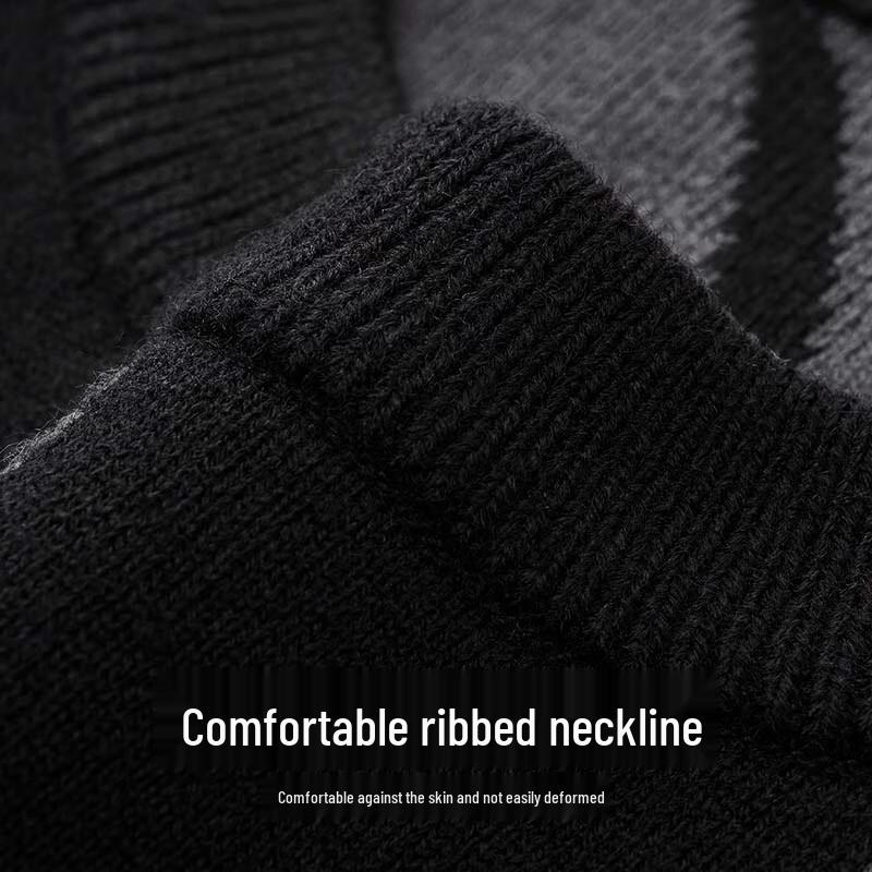 SEPTWOLVES Men's Crew Neck Wool Blend Sweater