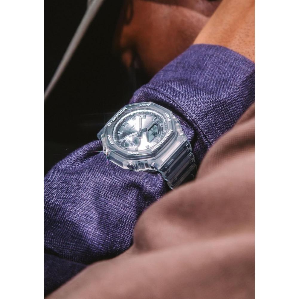 CaSio G Shock Men S Clear Special Color briGht Metallic Dial Ga 2100bm 7a8jf