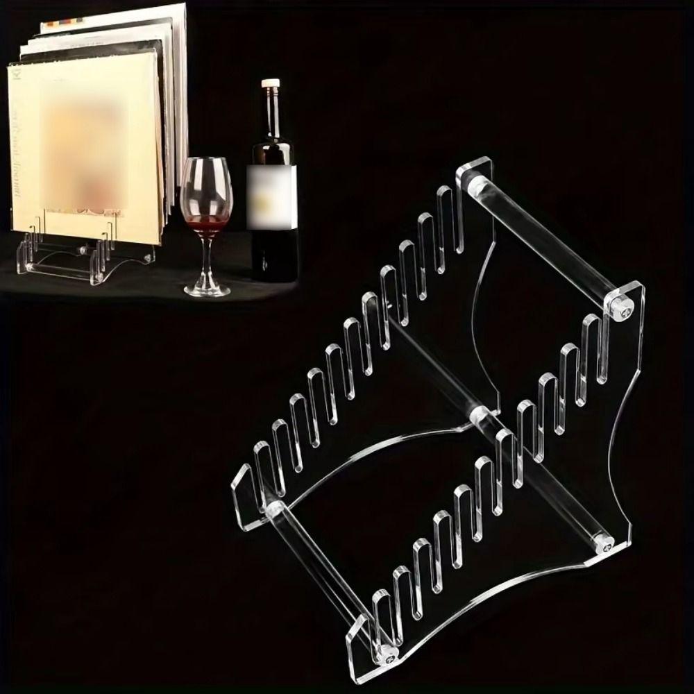 Waterproof Vinyl Record Holder 12 Albums CD Display Stand Versatile Acrylic Record Rack Home