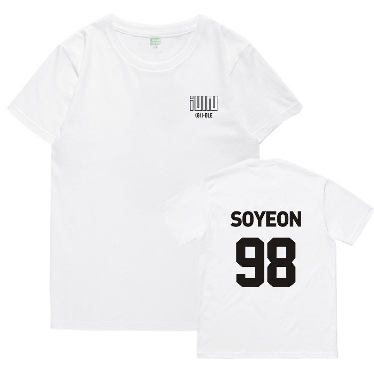 GIDLE Same T Shirt Fans NEVERLAND Tops Women Unisex Summer Short Sleeve Kpop I NEVER DIE MIYEON MINNIE SOYEON YUQI SHUHUA TShirt