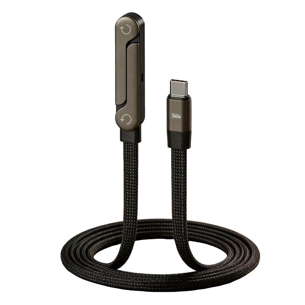 

Charging Cable 4.9FT Right Angle Wire with Holder Fast Charger Cord for Data Transfer Car Computer Game Video Home Travel