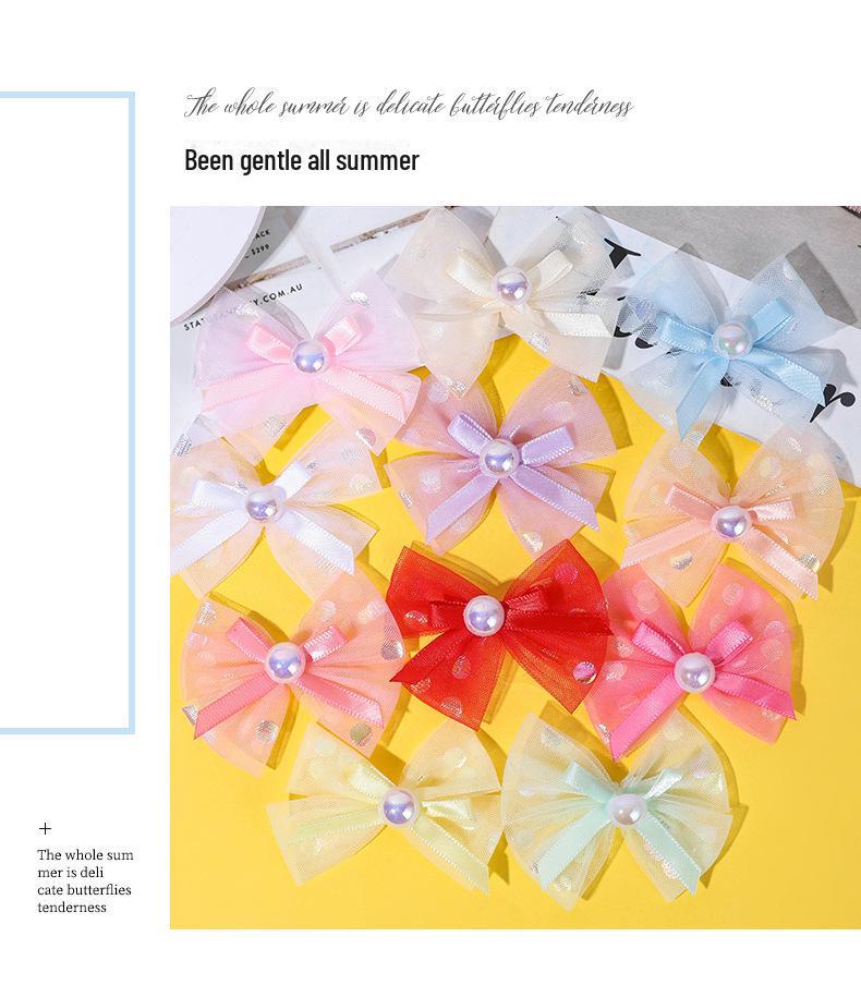 Beaded Mesh Bow DIY Children's Headdress & Jewelry Accessories