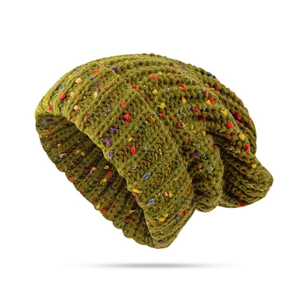 Keep Warm Beanie Hat Mixed Color Ear Protection Hat Trendy Knitted Hat  for Autumn & Winter