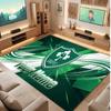 Ireland Rugby Personalized Crystal Velvet Carpet, Customized Name Text Soft Anti‑Slip Rug for Living Room Bedroom