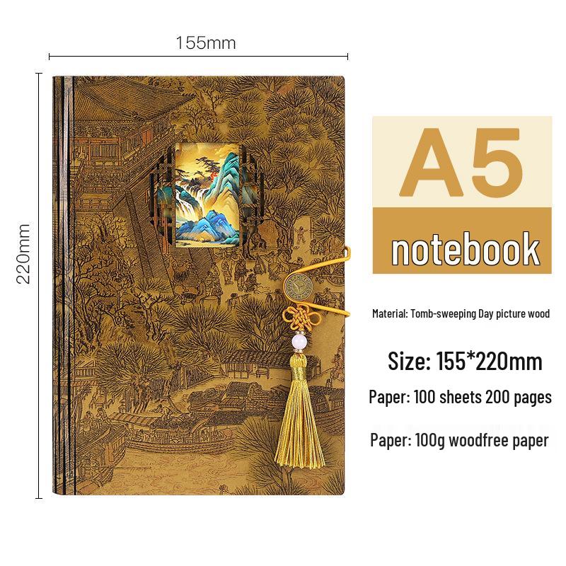 Premium Wooden Notebook Gift Set: Customizable Journal with Logo for Business Souvenir