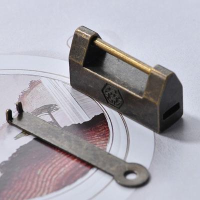 Decorative Zinc Alloy Vintage Lock Antique Mini Padlock Retro Bronze Lock Jewelry Storage Box