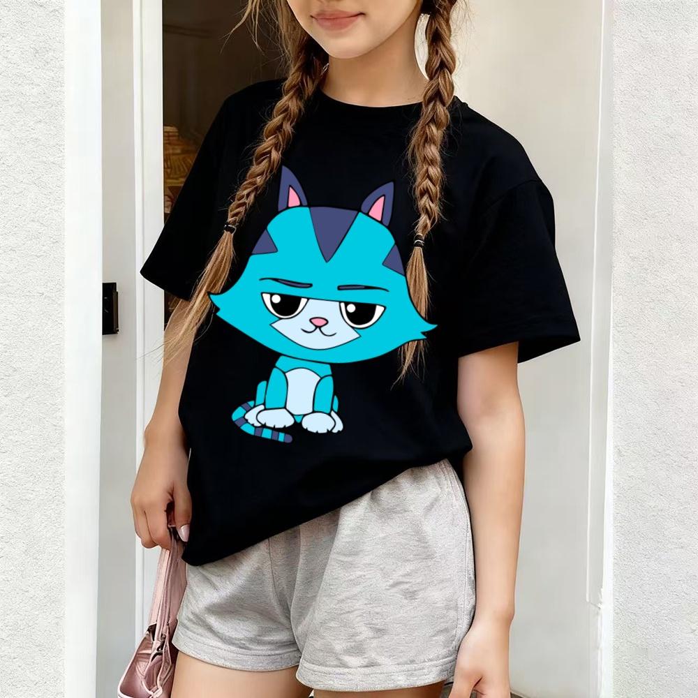 Детская футболка с коротким рукавом с номером, повседневный детский топ, милый мультяшный стиль 160