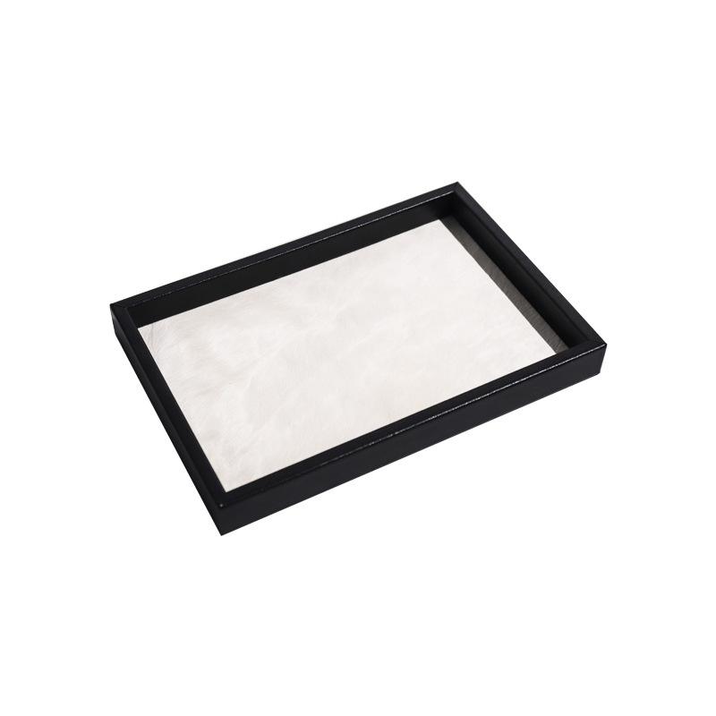 Natural Horsehair Trays Desktop Square Small Storage Tray Simple Home Ornament Plates Luxury Wooden Decoration Storage Plate