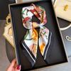 New Luxury Design Square Silk Scarf Women 70*70cm Bandana Soft Hair Band Wrap Hijab Neckerchief Hairband Headband Foulard